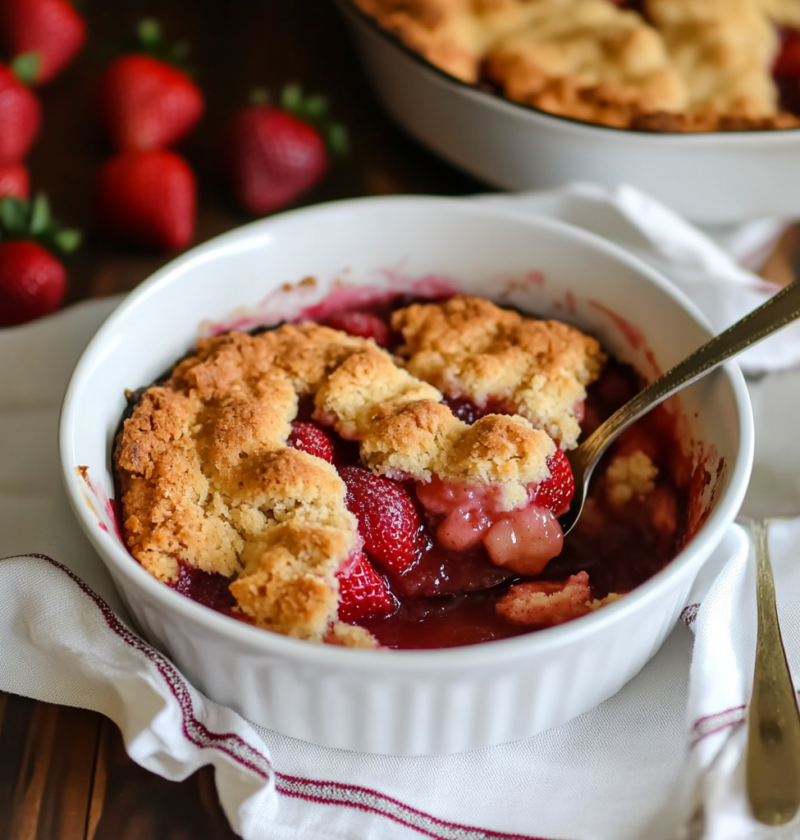 Strawberry Cobbler Recipe For Easy Homemade Dessert 1 Strawberry Cobbler Recipe For Easy Homemade Dessert