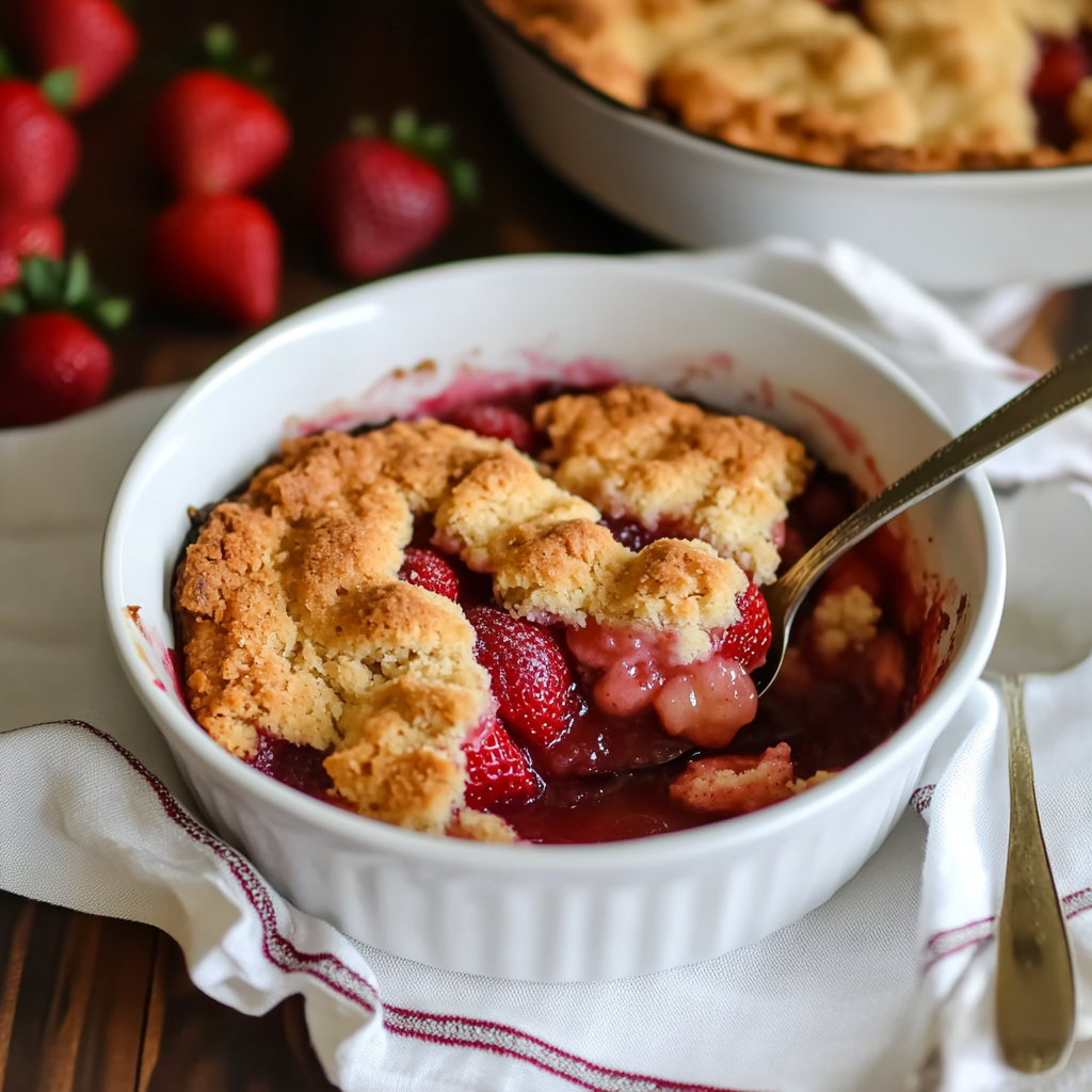 Strawberry Cobbler Recipe For Easy Homemade Dessert 2 Strawberry Cobbler Recipe For Easy Homemade Dessert