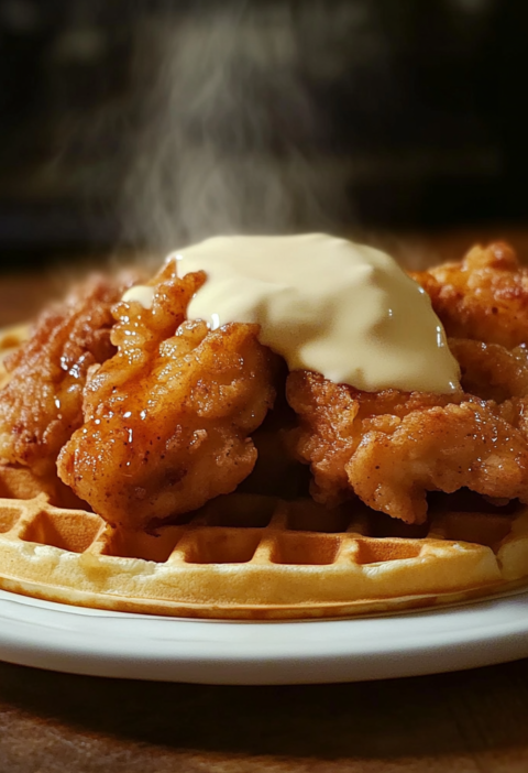 Crispy Southern Chicken and Waffles