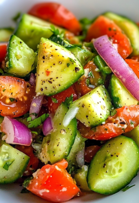 Tomato Cucumber Avocado Salad