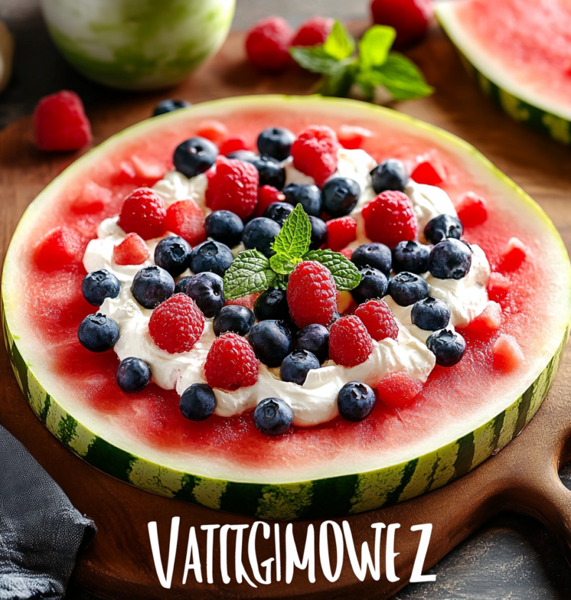 Watermelon Pizza Recipe 1 Watermelon Pizza Recipe