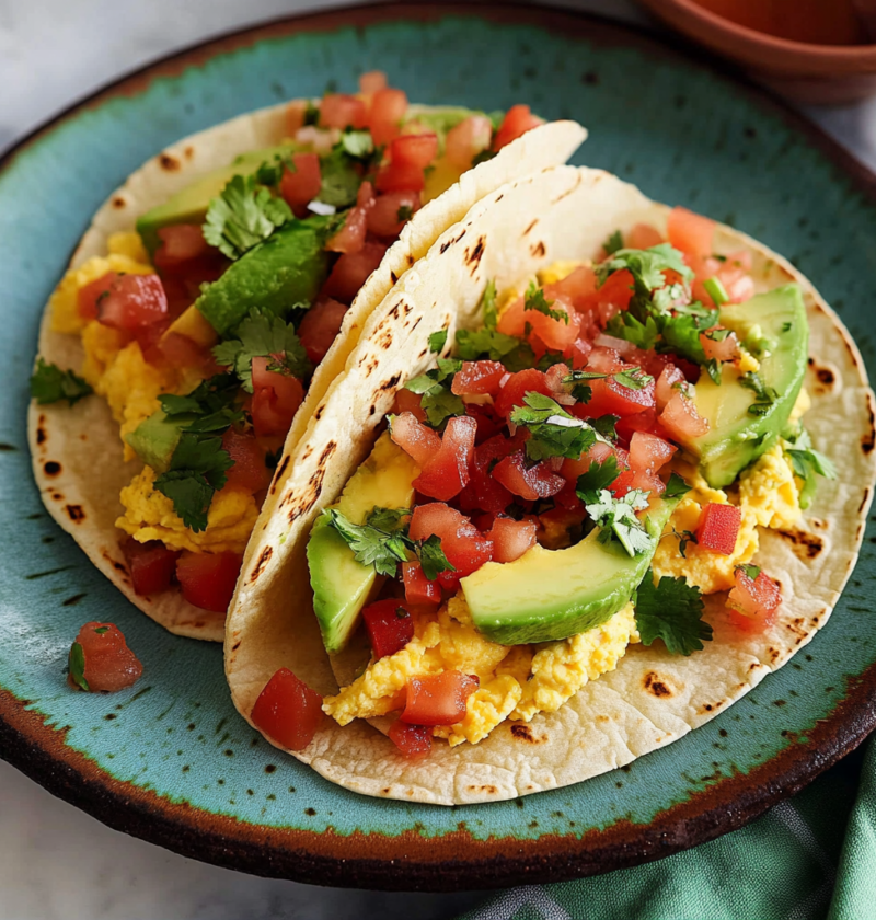 Breakfast Tacos with Fluffy Eggs and Fresh Toppings 1 Breakfast Tacos with Fluffy Eggs and Fresh Toppings