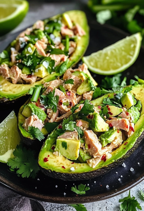 Avocado Tuna Salad Boats Recipe