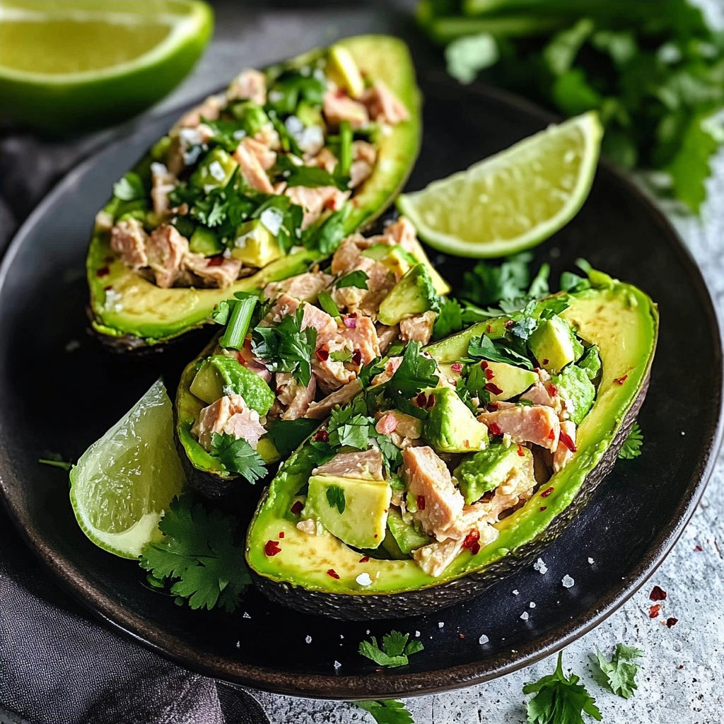 Avocado Tuna Salad Boats Recipe 2 Avocado Tuna Salad Boats Recipe