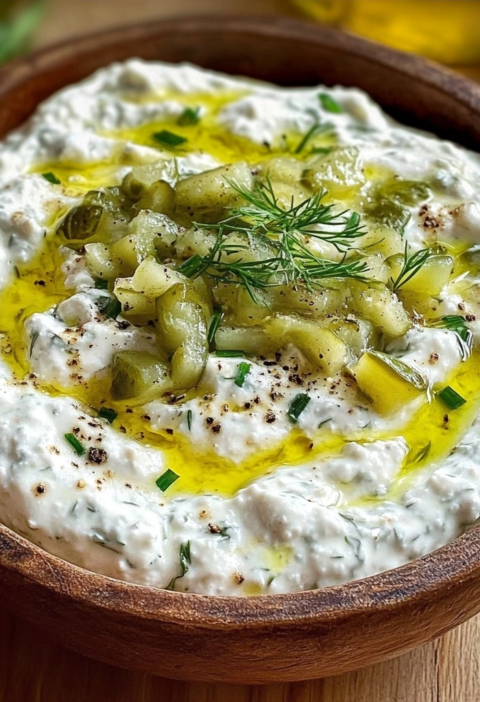 Cottage Cheese Pickle Dip Ready in Minutes