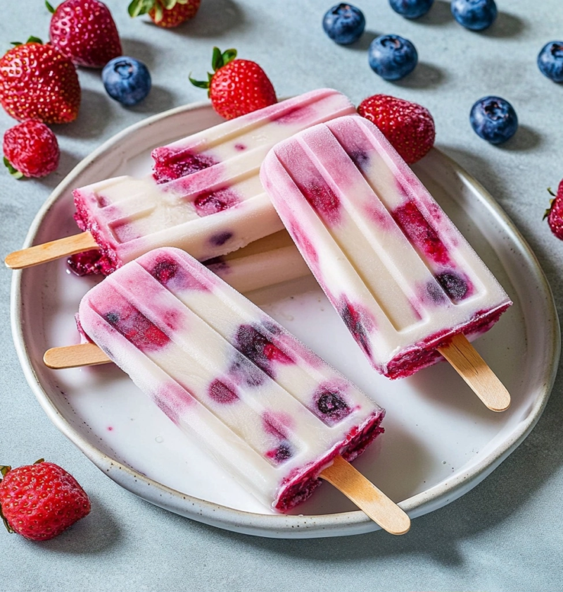 Homemade Yogurt and Berry Popsicles for Summer 1 Homemade Yogurt and Berry Popsicles for Summer