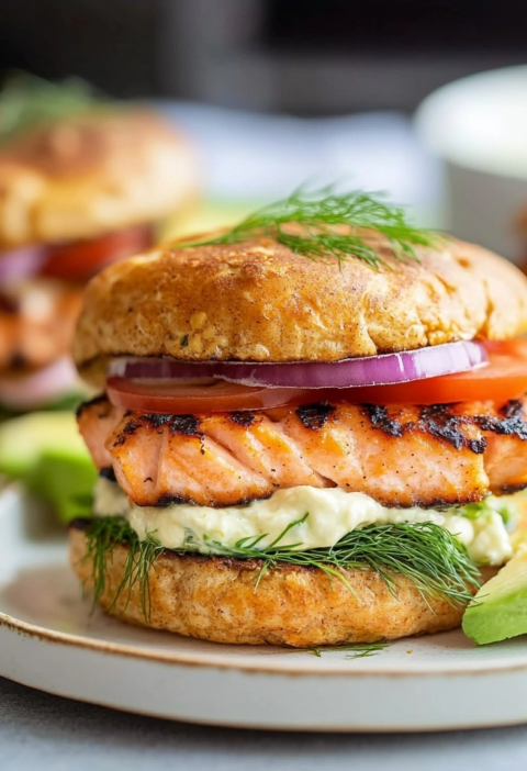Grilled Salmon Burgers Recipe