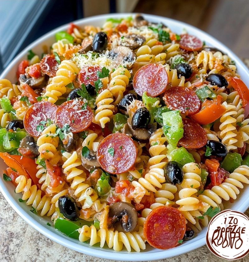 Pizza Pasta Salad Recipe A Delicious Comfort Food Dish 4 Pizza Pasta Salad Recipe A Delicious Comfort Food Dish
