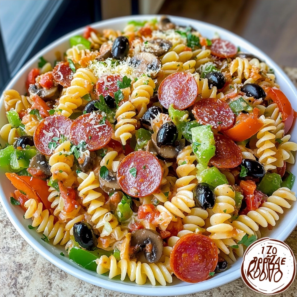 Pizza Pasta Salad Recipe A Delicious Comfort Food Dish 2 Pizza Pasta Salad Recipe A Delicious Comfort Food Dish