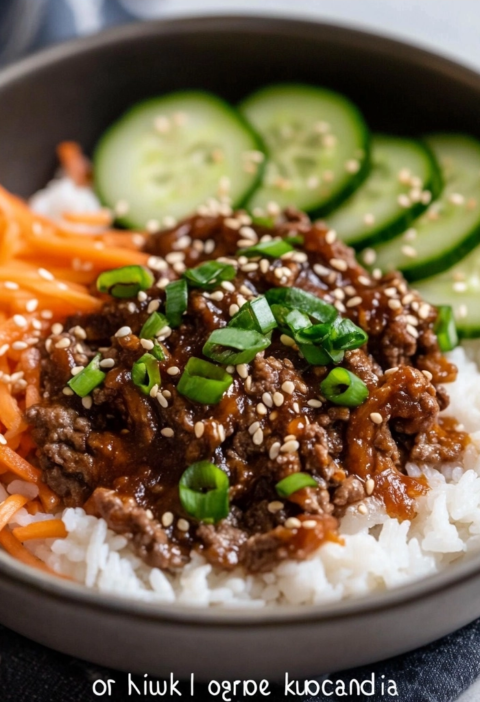 Korean Beef Cucumber Bowls Recipe