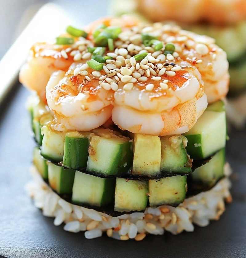 Shrimp Sushi Stacks The Ultimate Easy Appetizer Recipe 3 Shrimp Sushi Stacks The Ultimate Easy Appetizer Recipe