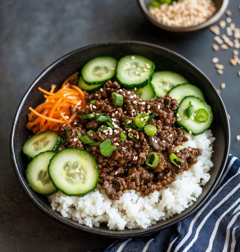 Korean Beef Cucumber Bowls 7 Korean Beef Cucumber Bowls
