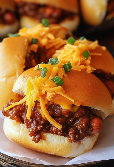 Chili Cheese Dog Sliders
