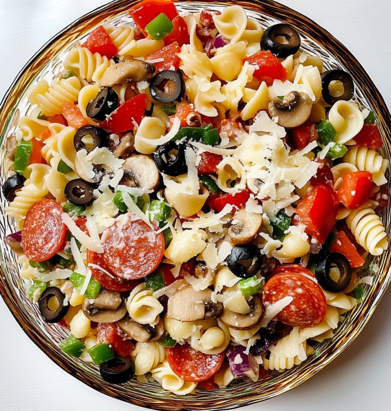 Pizza Pasta Salad: The Ultimate Crowd-Pleasing Dinner 1 Pizza Pasta Salad: The Ultimate Crowd-Pleasing Dinner
