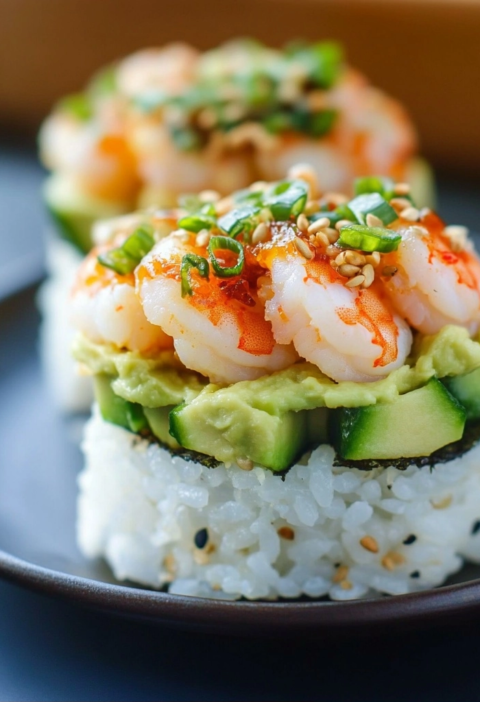 Shrimp Sushi Stacks