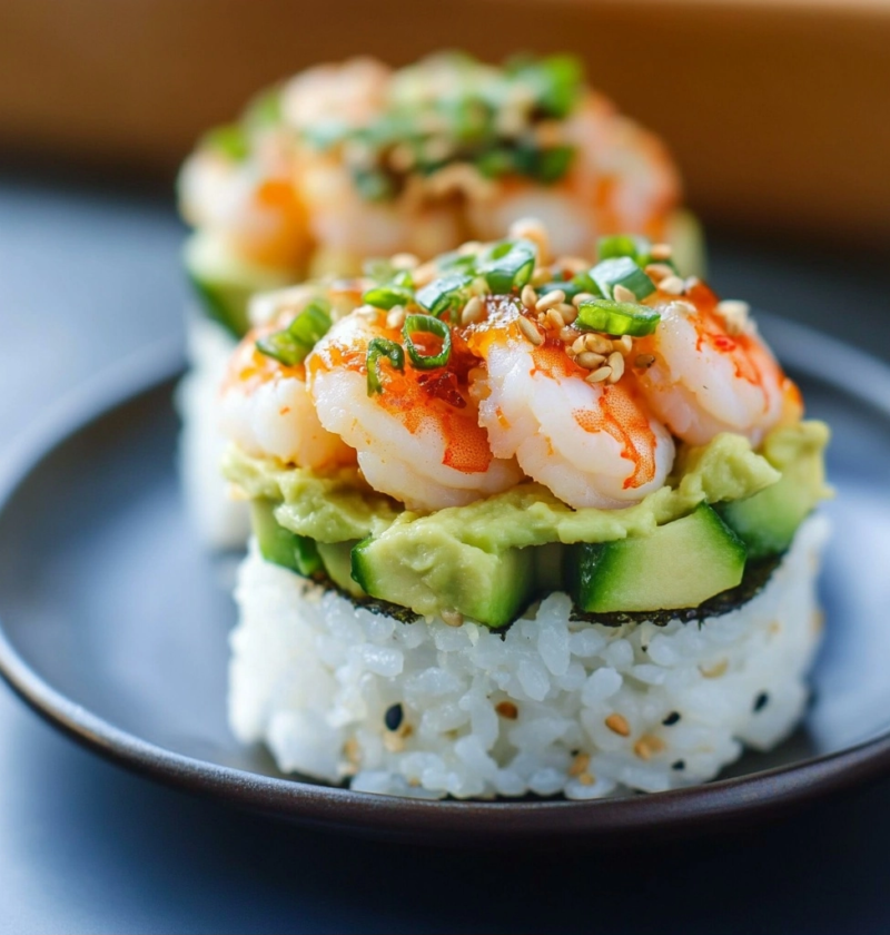 Shrimp Sushi Stacks 1 Shrimp Sushi Stacks