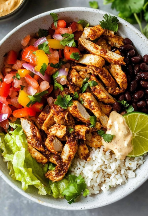 Chicken Fajita Burrito Bowls Flavorful Meal Idea Tonight